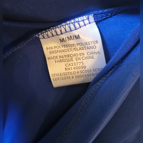 Simon Chang 2000's Cobalt Sleeveless Sheath Dress W/ Embellishments - Picture 6 of 8